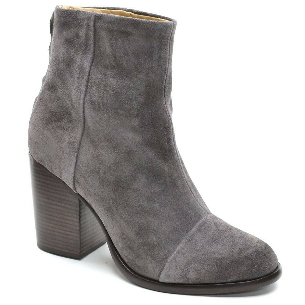 rag & bone Ashby Granite Suede Heeled Booties 37.5 New